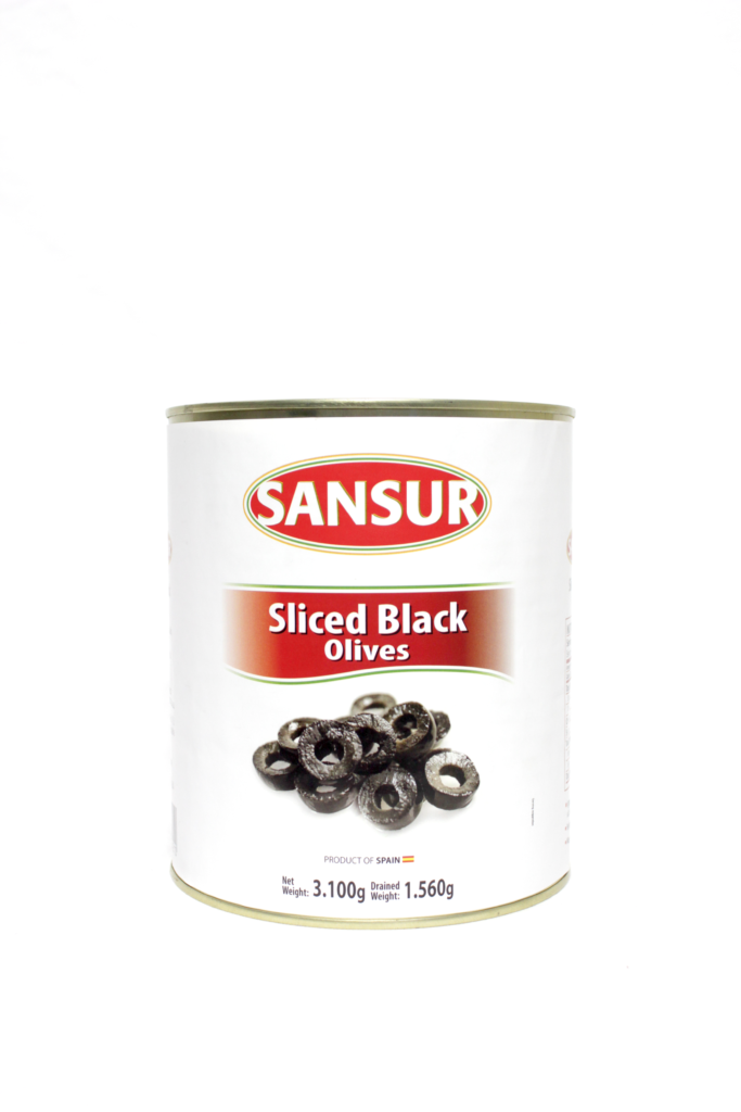 3Kg TIN - SLICED BLACK OLIVES 